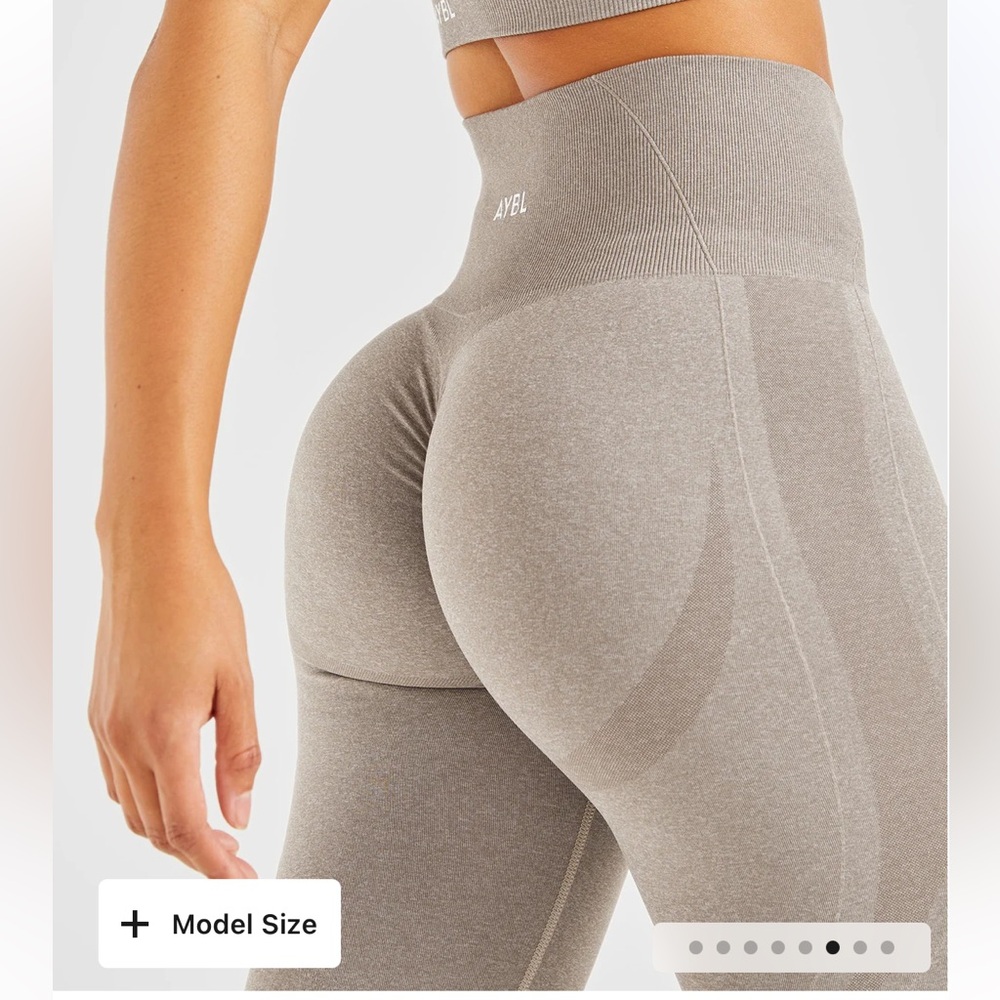 AYBL - Taupe Marl Empower Seamless Leggings size M